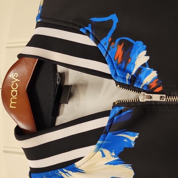 Ashley sport size 26 blue black floral varsity jacket size 26 - Picture 5 of 7